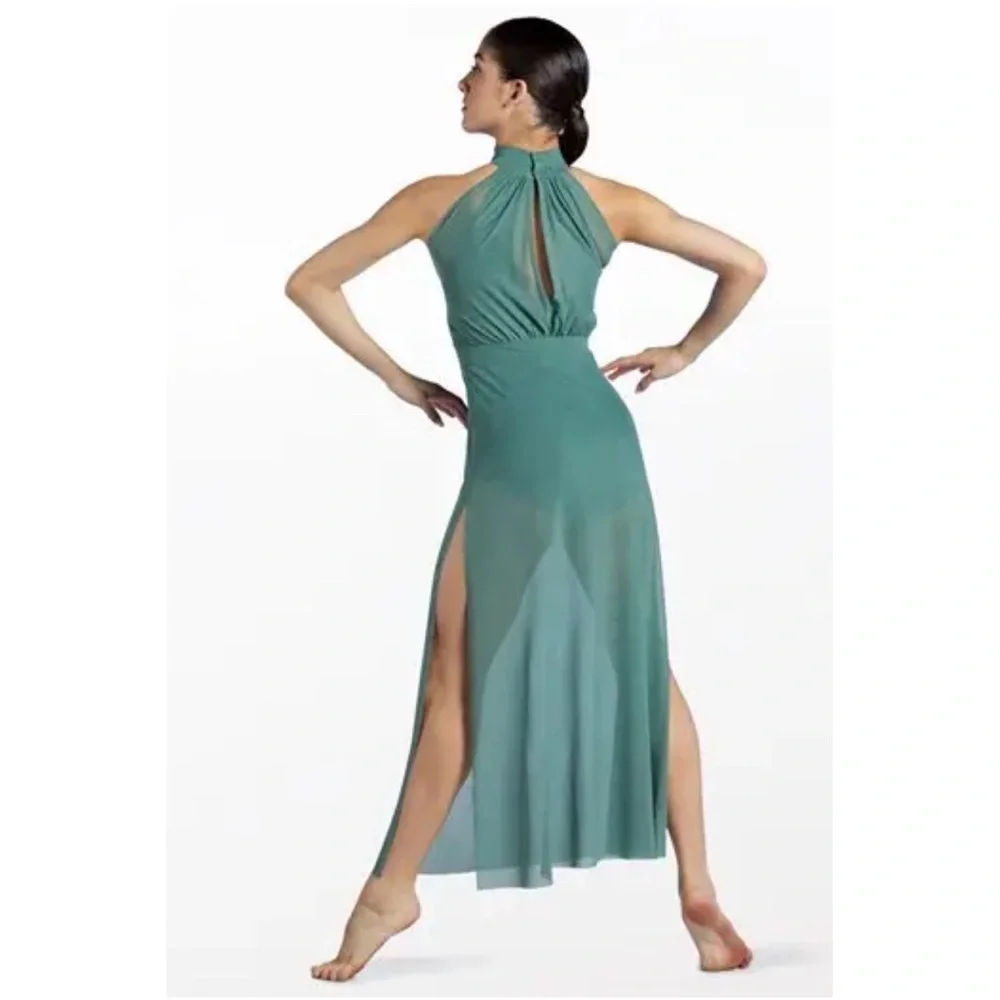 Balera Black Cherry Mesh Maxi Dress LC Contemporary Dance Costume